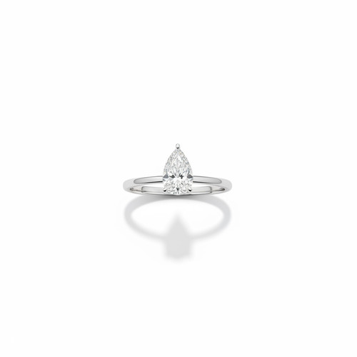 Natural pear diamond solitaire - natural,