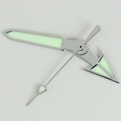 Metal watch hands green - metal,