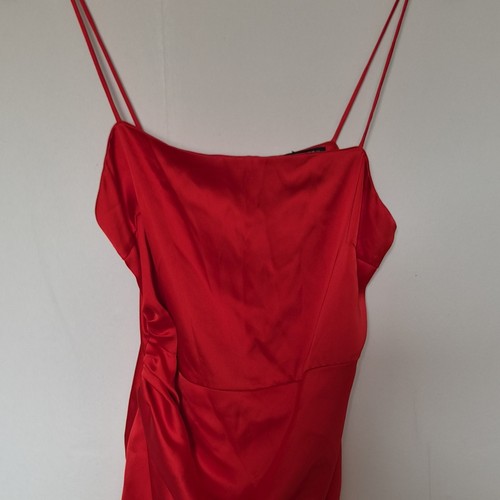 Zara red satin ruched - zara,