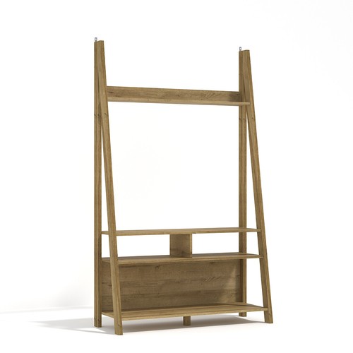 Tiva oak ladder unit - ladder, tv