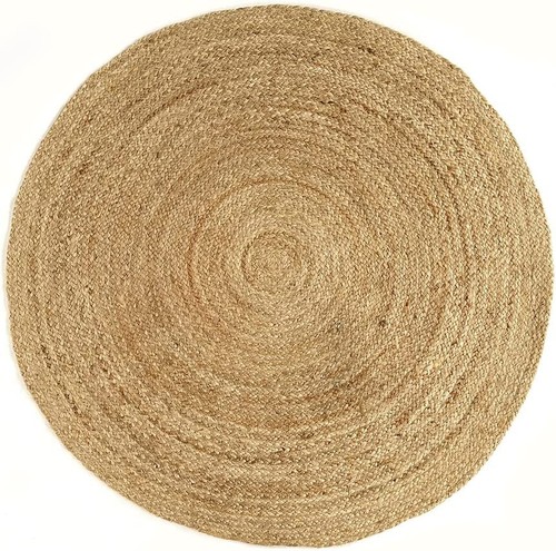 Round rug jute handmade - round,