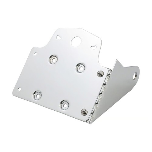 Chrome side mount - chrome, licence
