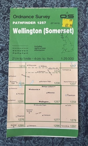 Vintage pathfinder map 1257 - os,