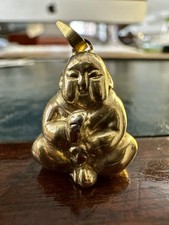 Vintage 9K Gold Seated Buddha