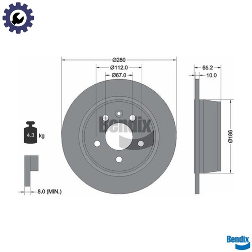 Brake disc bds1697 - disc,