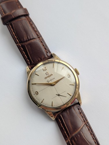 Rare 9ct gold 1955 omega - 9ct,