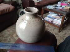 Bolingey Pottery,Perranporth Mike Edwards  Brown Speckled Vase. 19cm Tall.
