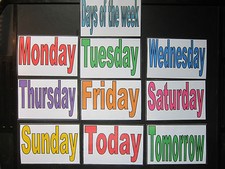 Days of the week & Today &