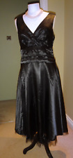 B.Young Taffeta Black Fit & Flare Dress Size UK 16