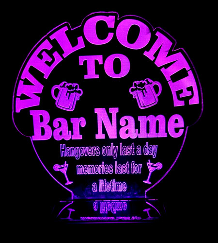 Mancave bar open sign light - sign, up