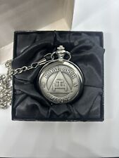 Silver plated skeleton pocket watch with Masonic gift Royal  Arch 