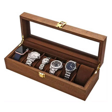 6 Slot Wooden Watch Storage