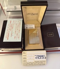 Vintage S.T. Dupont L1 Large Gold Plated “Prince de Galles” Pocket Lighter