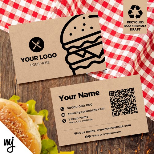 Kraft business cards - kraft,