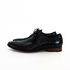 John White Formal Black Leather Mens Lace Up Derby Shoes - UK 8