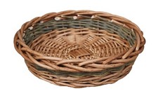 Wicker Hamper With White, Red