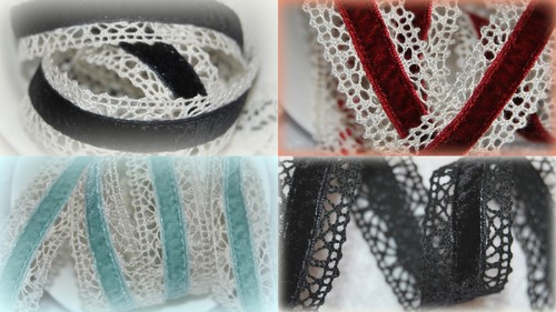 Ribbon queen velvet - velvet, trimmed