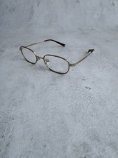 Flexon Eyeglasses Frame Oval Gold Titanium Memory Metal Lightweight