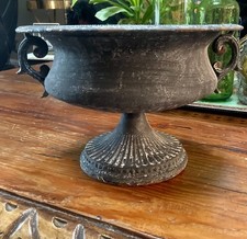 metal iron pedestal planter