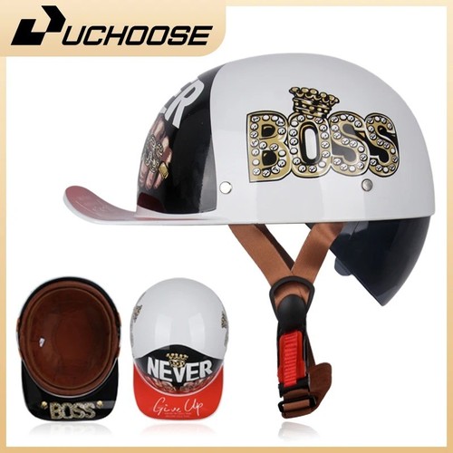 Retro motorcycle half helmet - retro,