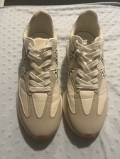 New Balance Inspired 327 Trainers Beige / Cream With Leopard Print Letter Size 8