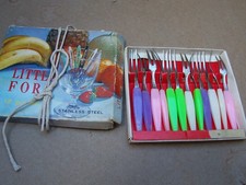 Set Of 12 Canapy, Cocktail or Desert Fork Set. Multi Coloured
