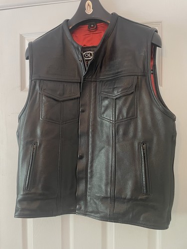 Men leather biker - men's, size
