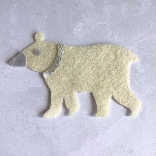 Felt polar bears die cut - ,