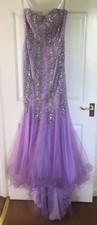 Terani Crystal Mermaid Party Cocktail Dress UK6 Pageant £570 Ball Formal