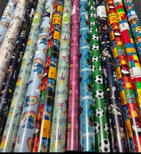 2&3&4&6M  Football Micky Minnie, Marvel,T.v Cartoons Wrapping Paper Rolls