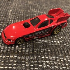 Hot Wheels ‘10 Ford Mustang Dragster Red Hustle Drag Car Unboxed VGC