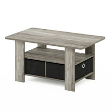 Furinno ANDREY Coffee Table, Small Modern Coffee Table, Side Table, French Oak