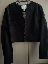 H&M SCALLOPED VELVET JACKET