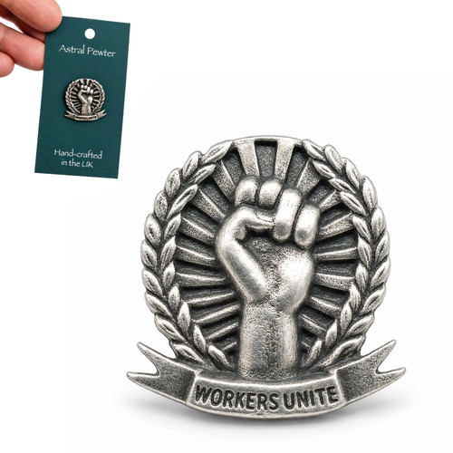 Workers unite pin badge - unite,