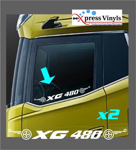Daf xg480 window decals - daf, x