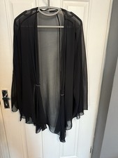 Chesca Black Chiffon Open