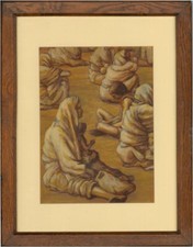 Tony Jackson (b. 1945) - 1997 Acrylic, Waiting at the Clinic