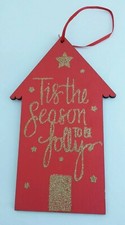 CHRISTMAS WOODEN HANGING SIGN