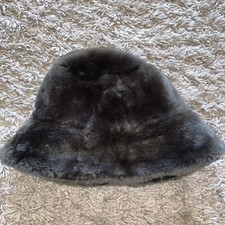 Vintage Georgia Rianne Grey Faux Fur Hat, Rolled Edge Size 58cm Cossack