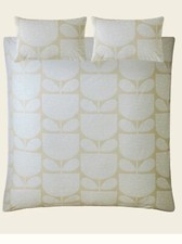 Orla Kiely  Block Garden Cream Retro DOUBLE Duvet Cover Set 100% Cotton RRP £75