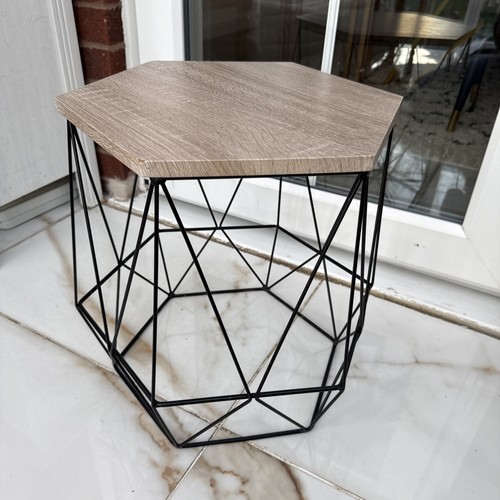 Metal wood table - table,