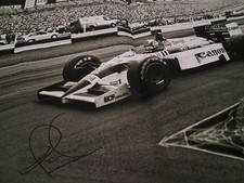 Nigel Mansell Hand Signed Williams British Grand Prix Printed Canvas