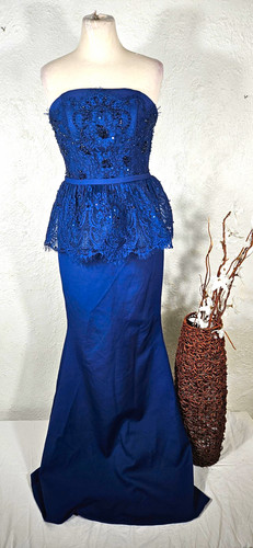 Sherri hill navy lace sequin - navy,