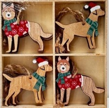 Gisela graham wooden dog - wooden,