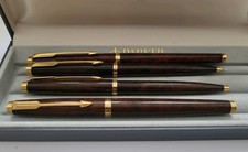 Parker 75  Thuya  quad set of Fountain,ball,fibre +pencil.med nib.