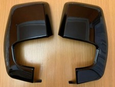 GLOSS BLACK WING MIRROR COVERS GRADE B FITS FORD TRANSIT CUSTOM 2012+ PROTECTOR