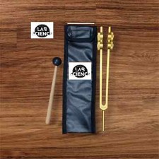 Tuning fork weighted gold - fork,
