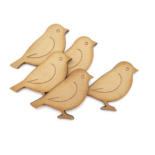 Robin Bird MDF Craft Shapes Animals Decor DIY Wooden Ornaments Blanks