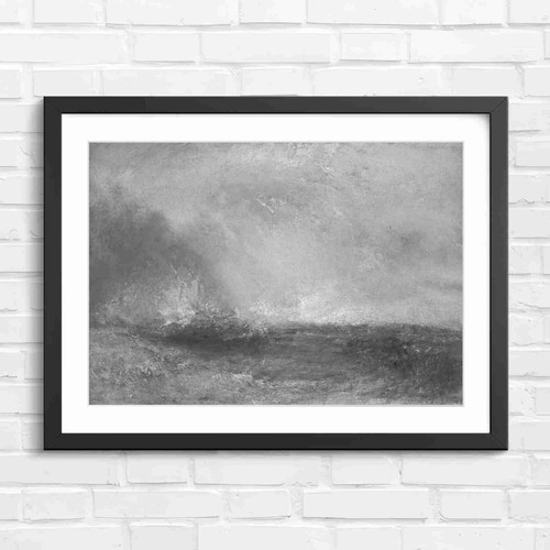 Atmospheric stormy sea and - stormy,
