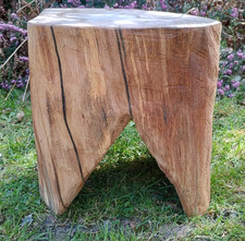 Large tree stump seat solid
